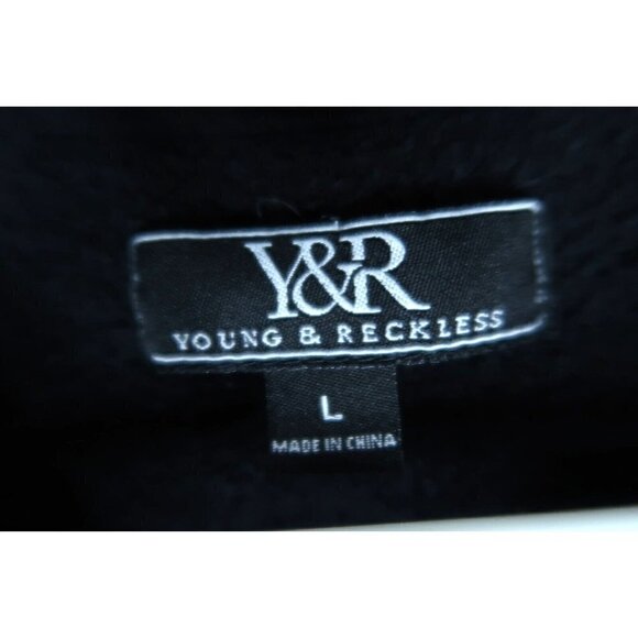 Y&R RCKLSS Young & Reckless Sweatshirt Black Long Sleeves Logo Men's Size Large - Picture 14 of 14